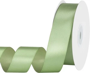 1.5 in Double Faced Sage Green Satin Ribbon Roll 100 Yards Light Green Ribbon - Picture 1 of 2
