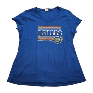 Florida Gators Womens Shirt L Blue Short Sleeve VNeck University NCAA Basketball - Picture 1 of 6