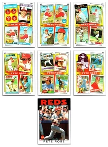 Pete Rose Lot x7 1986 Topps Base & "The Pete Rose Years" #1-7 Cincinnati Reds - Picture 1 of 15
