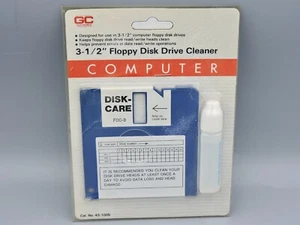 Sealed GC Electronics Disc Drive Head Cleaning Kit for 3-1/2" 3.50" Floppy Discs - Picture 1 of 2