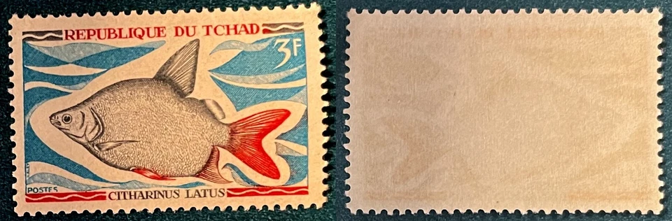 Chad 1969 3F pez luna Sc-219 MNH OG #BK6 - Vendedor de EE. UU. Foto 1 de 1