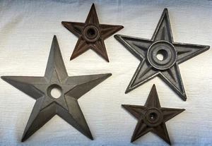 4 Cast Iron Architectural Stars 7.5” 6.5” And 2 That Are 4” - Picture 1 of 6