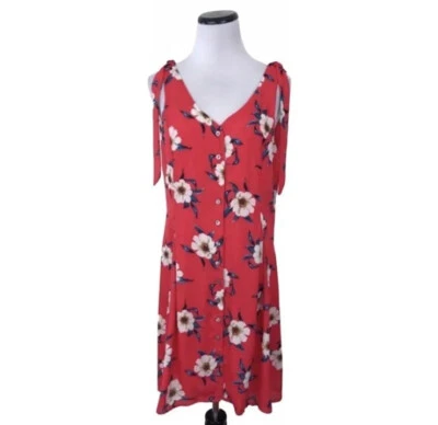 She + Sky Floral Button Front Sleeveless Dress Large - Image 1 of 4