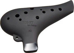 NIGHT by Noble Plastic Ocarina black AC / rubber finish from Japan free shipping - Picture 1 of 3