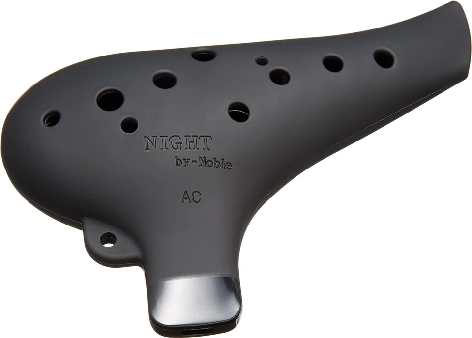 Night by Noble Plastic Ocarina Black AC Rubber Finish 150g 4516510120238