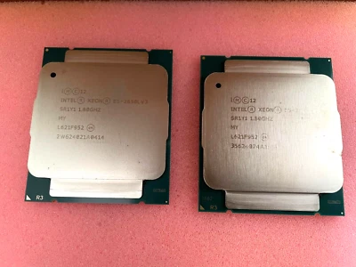 Pair Intel Xeon E5-2650L V3 CPU 12-Core 1.80GHz SR1Y1  LGA2011-3  Processors - Image 1 of 4