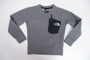 North Face Boys Jumper Sweatshirt Size XS Grey Fleece Lined - Picture 1 of 7