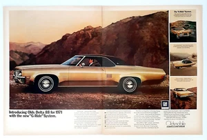1971 Olds Delta 88 car ad vintage 1970 double page advertisement - Picture 1 of 2