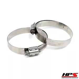 HPS 3-5/16"-4-1/4" Stainless Steel Worm Gear Liner Clamp SAE 60 2pc Pack - Bild 1 von 3