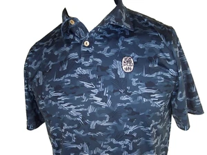 Peter Millar Boys Large Blue Poly/Spandex Golf Shirt Jonathan's Landing Logo - Picture 1 of 6