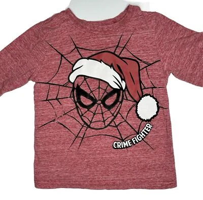 Marvel Spiderman Christmas Crime Fighter Santa Hat T-shirt Boys 5T Lot Of 3 Item - Image 1 of 4