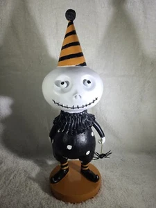 Jack Skellington Spider White Pumpkin Head Table Decor - Picture 1 of 6