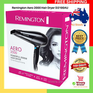 Remington Aero 2000 Poweful Hair Dryer Styling Blower D3190AU 3 Heat 2 Speed AU