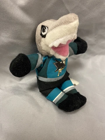 SJ Sharkie San Jose Sharks mascot stuffed mini plush bean bag 5" magnetic Cover