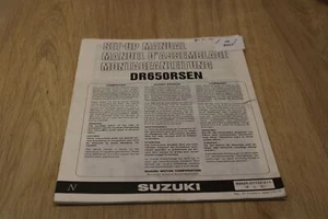 Instrucciones de montaje Suzuki DR650RSEN 99505-01132-011 1991 xb8357 - Imagen 1 de 3