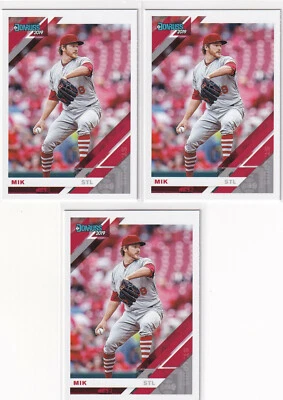 LOT (3) 2019 DONRUSS VARIATIONS MILES MIKOLAS ST. LOUIS CARDINALS BASEBALL C5958 - Image 1 of 2