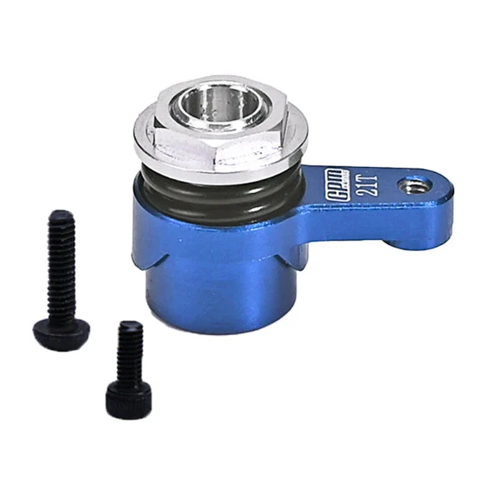 GPM Aluminum 7075 21T Servo Horn w/Built-In Spring Blue for Losi 1/18 Mini LMT - Image 1 of 1