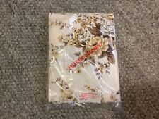 Genuine Vintage fitted sheet double bed brown florals 137 x 188 x 19cm
