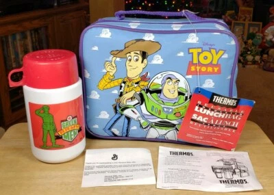 DE COLECCIÓN 1995 🔥 Disney Pixar Toy Story Bolsa de Almuerzo Caja Hombre del Ejército Termo **LEER**😎 Foto 1 de 4