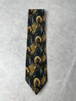 Corbata Jerry Garcia 100 % azul seda Foto 1 de 4