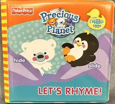 HTF Fisher Price Precious Planet Animals Let’s Rhyme Scrub Bubble Bath Time Book Foto 1 de 4