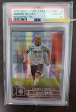 PSA10 Andres Iniesta 2021 Epoch One J.League #381 Holospectra GEM MT Vissel Kobe