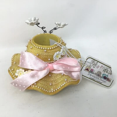 Sombrero Paseo Bailando Dama Diseño Vela Tapón Topper Margaritas Cinta Rosa Sin Usar Foto 1 de 4