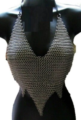 Chainmail halter | 10 mm | Butted | RAICHO DRAMA QUEEEN WORN Viking  ss03 - Image 1 of 3
