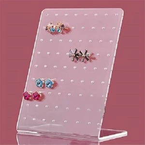 72 orificios para joyería de acrílico soporte para exhibición de pendientes soporte para joyas - Imagen 1 de 12