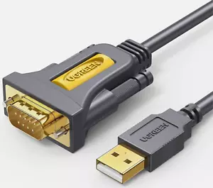 UGREEN USB Serial Cable USB to RS232 DB9 9 pin Converter Cable for Connecting - Picture 1 of 9