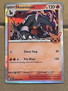2023 POKEMON - SCARLET & VIOLET - HOUNDOOM - TRICK OR TREAT - HOLO 034/198 - Bild 1 von 2