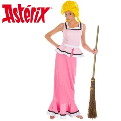 CHAKS Gutemine Kostüm aus Asterix & Obelix für Damen Gr. S-XL rosa Kleid Fasching