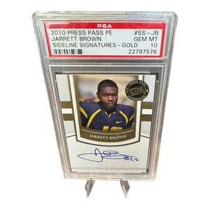 2010 Portrait Edition Sideline Sig Gold Jarrett Brown Rookie Auto RC PSA 10-WVU - Bild 1 von 2
