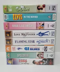 Elvis Presley VHS x8 Kid Galahad Viva Las Vegas Love Me Tender Ford Fairlane - Picture 1 of 21