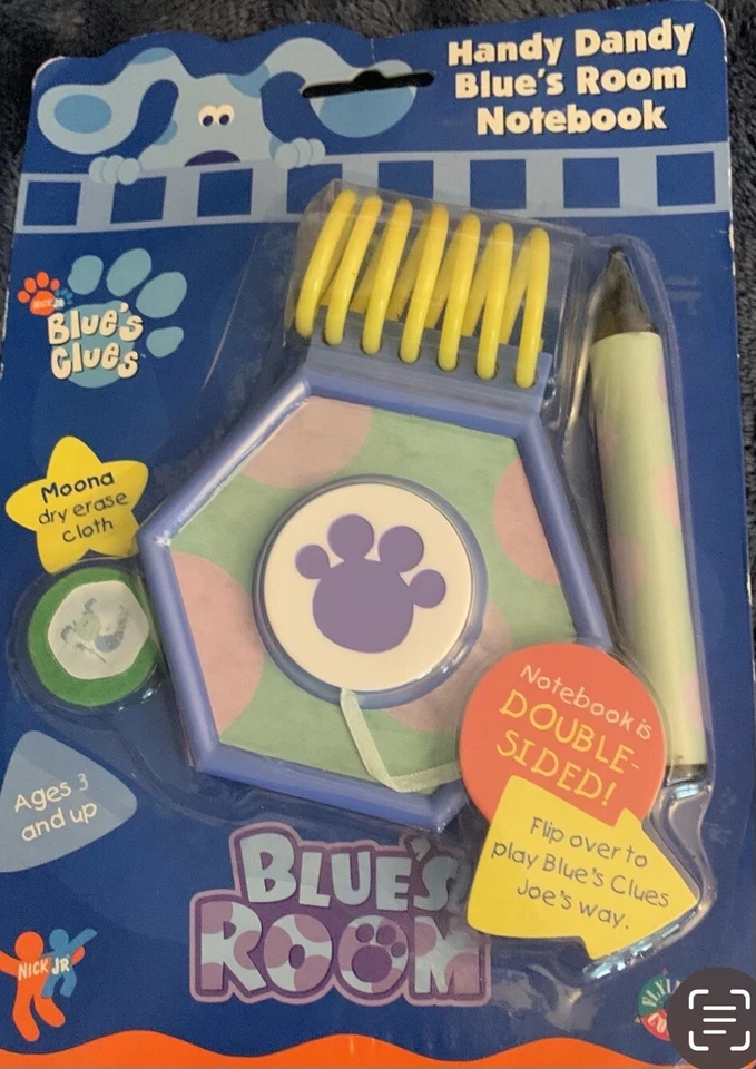 Blues Clues 2003 Práctico Dandy Blue's Room Cuaderno Doble Cara DE COLECCIÓN Foto 1 de 2