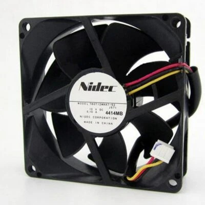 NIDEC 8CM 80*80*25mm T80T12MHA7-52 DC 12V 0.10A  3-Lines Ultra Quiet Cooling Fan - Image 1 of 2
