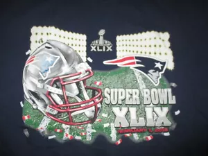 Majestic Super Bowl XLIX NEW ENGLAND PATRIOTS February 1, 2015 (LG) T-Shirt - Picture 1 of 2
