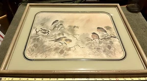 Art Prints Birds Framed  (2) 21” x 17” Varn Yodan (?) Two Prints - Picture 1 of 8