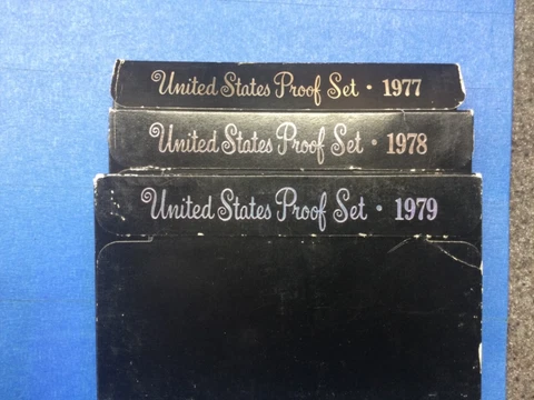 1977, 1978 & 1979 S US Proof Mint Sets Clad Coin Sets Cover