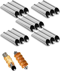 Cannoli Tubes, 5 Inch Large Stainless Steel Cannoli Forms Non-Stick Cream Horn - Picture 1 of 12