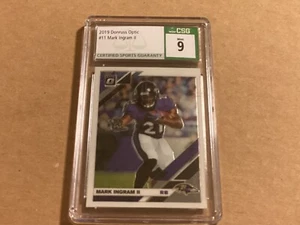 2019 Donruss Optic CSG 9 Mint - Mark Ingram II Base #11 Baltimore Ravens - Picture 1 of 2