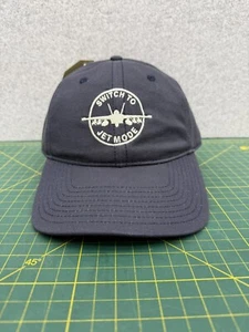 “Switch To Jet Mode” Fighter Logo Embroidered Blue StrapBack Hat Cap by The Game - Picture 1 of 12