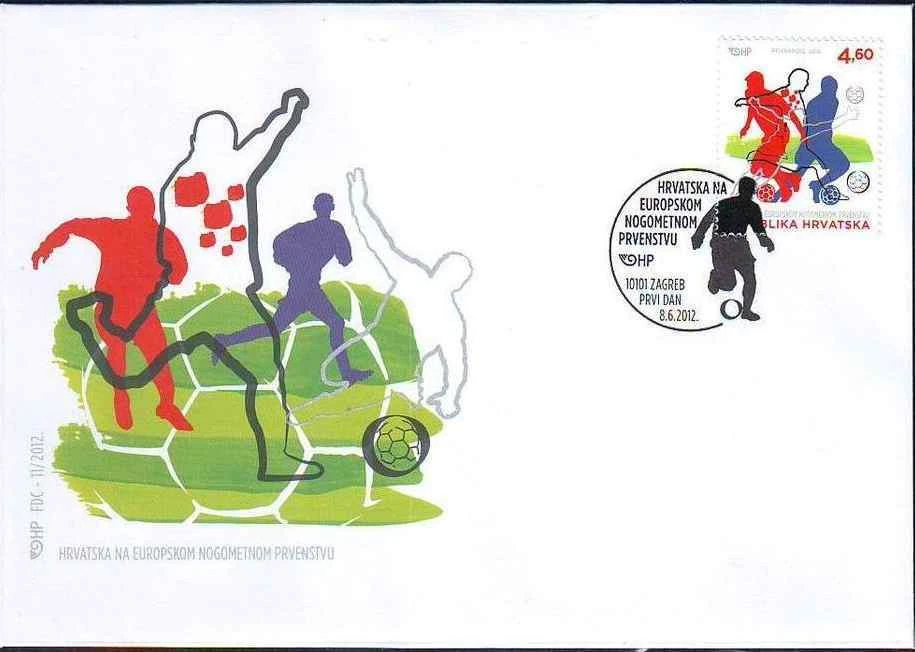 Croatia 2012 Sport, Soccer, European Football Championship FDC - Image 1 of 1