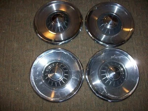 1963-1964 Plymouth Fury Belvedere Savoy 4-14" WHEEL COVERS HUBCAPS NICE! - Picture 1 of 6