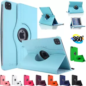 Rotating 360 Case for iPad10/ 9/8/7/6/5/Air/Mini 2/4 Smart Leather Cover Stand - Picture 1 of 22
