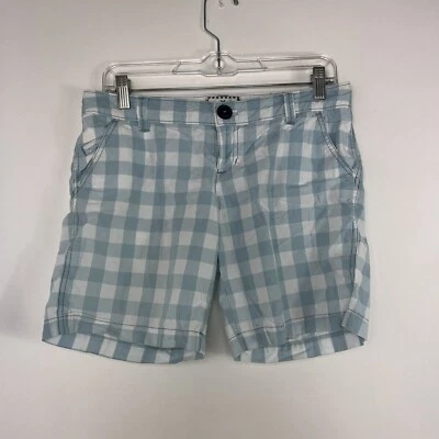 Pantalones cortos chinos American Eagle para mujer talla 4 a cuadros tiro medio 100 % algodón Foto 1 de 4