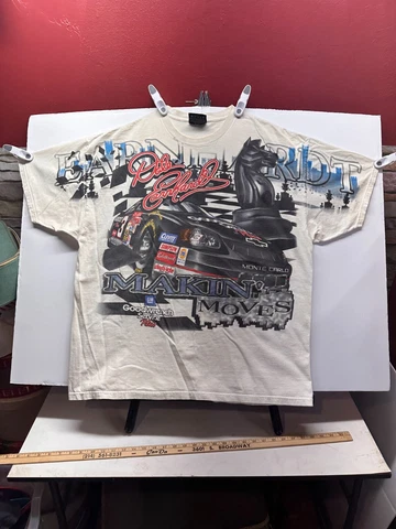 Rare Vintage CHASE Authentics Dale Earnhardt Making Moves T Shirt 90s XL 2 Sided Cover