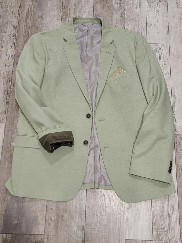 Blazer 44S Para Hombre Vince Camuto Verde Lima 2 Botones Calce Ajustado Flex Abrigo Deportivo Foto 1 de 4