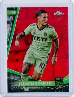 2024 Topps Chrome MLS Mania SEBASTIAN DRIUSSI Red Shimmer Refractor 4/5 - Image 1 of 2