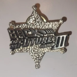 Zurück in die Zukunft III 3 Film Werbe Sheriff Star Pin Button Anstecker RAR! - Bild 1 von 4